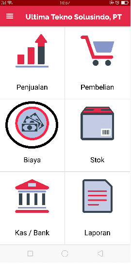 kategori biaya pada accurate lite 4