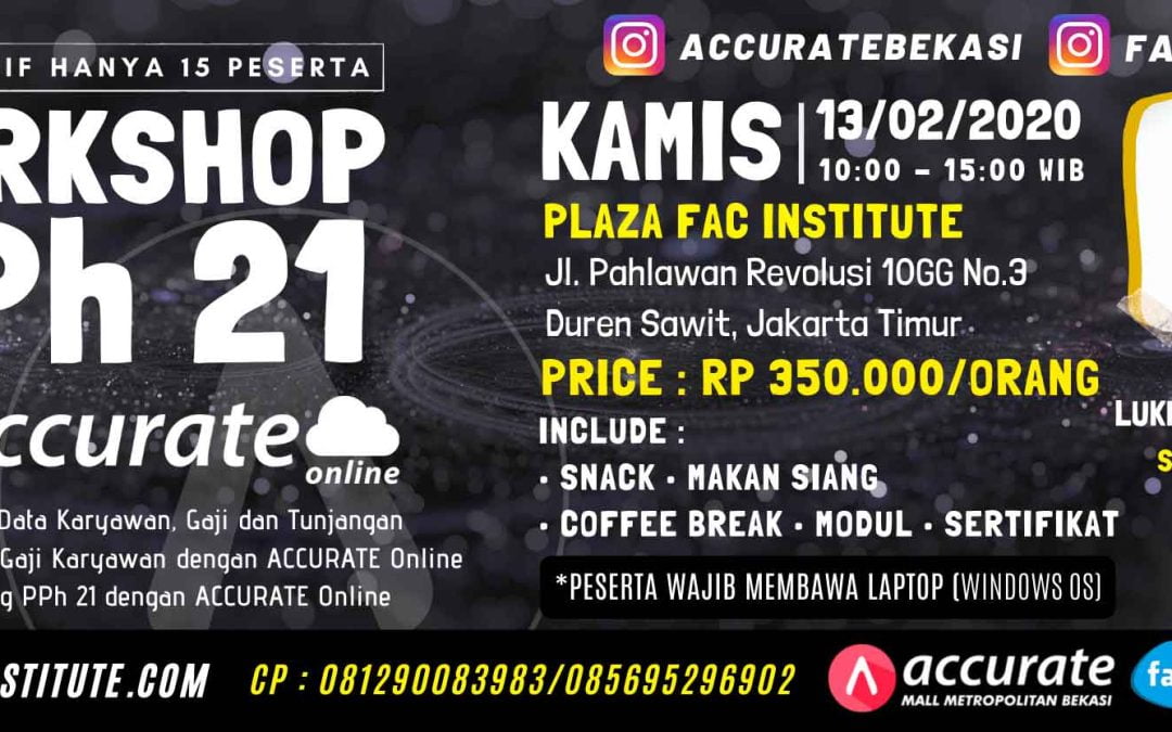 Workshop PPh 21 Accurate Online