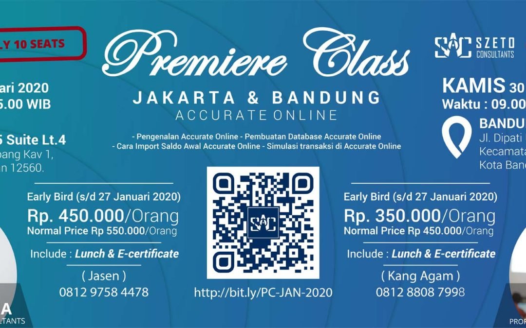 Premiere Class Jakarta Bandung Accurate Online Januari 2020