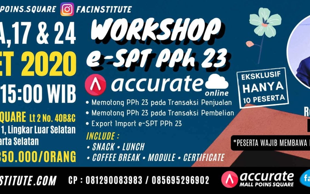 [Jakarta] Workshop  e-SPT PPh 23