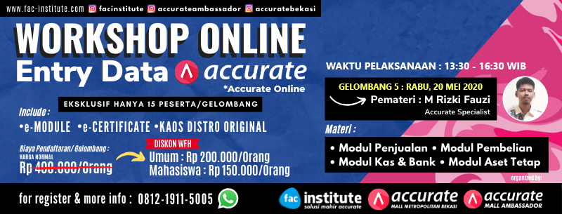 [Online] Workshop Online Entry Data di Accurate Online