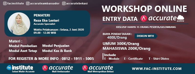 [Online] Workshop Online Entry Data di Accurate Online
