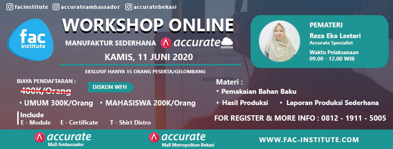 [Online] Workshop Online Manufaktur Sederhana di Accurate Online