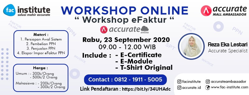 [Online] Workshop eFaktur Accurate Online