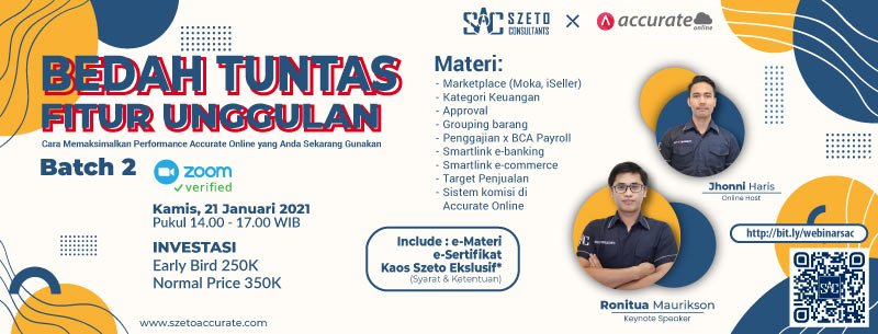 [Online] Bedah Tuntas Fitur Unggulan Accurate Online – Batch II