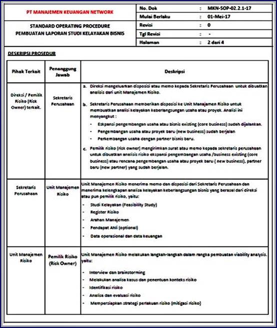 contoh standar operasional prosedur 3