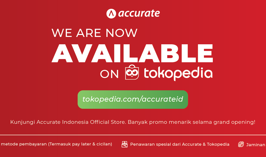 Accurate Indonesia Official Store Kini Hadir di Tokopedia