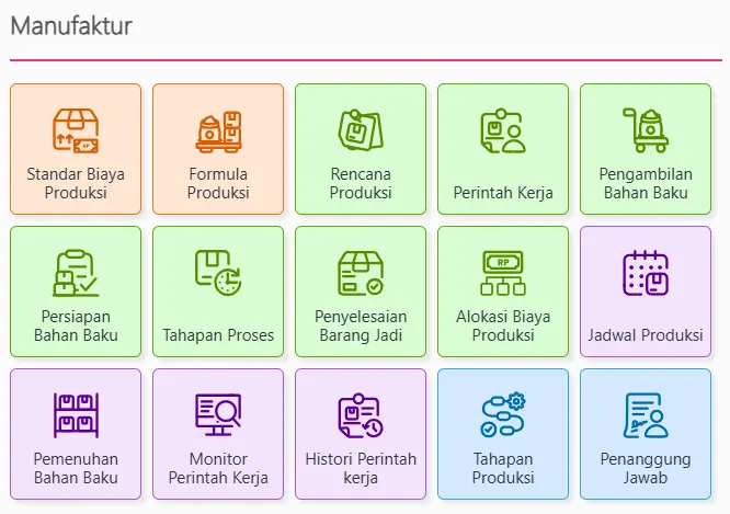 fitur manufaktur accurate online