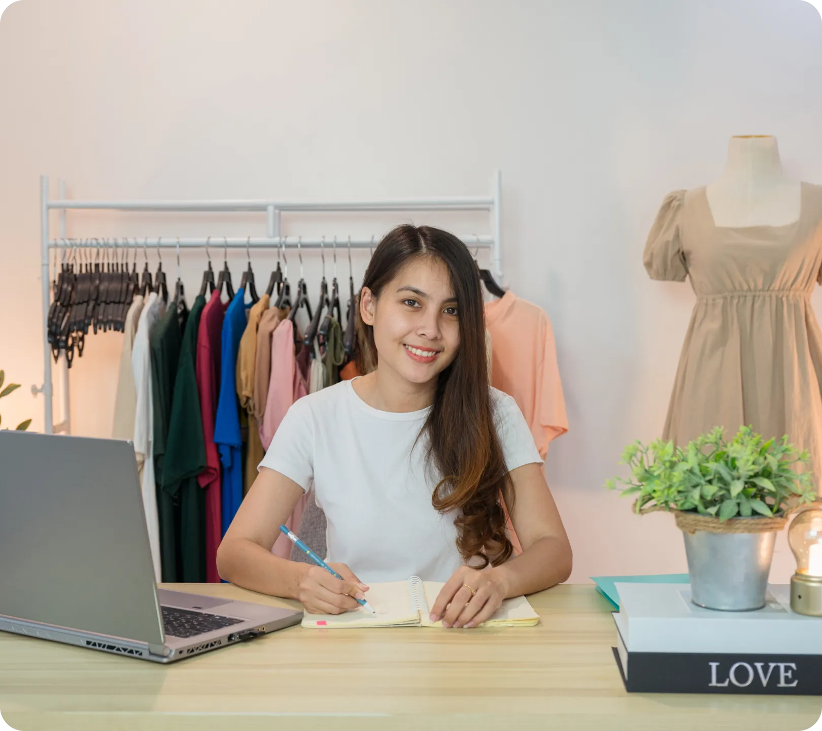 happy-asian-woman-entrepreneur-online-clothing-shop-working happy-asian-woman-entrepreneur-online-clothing-shop-working