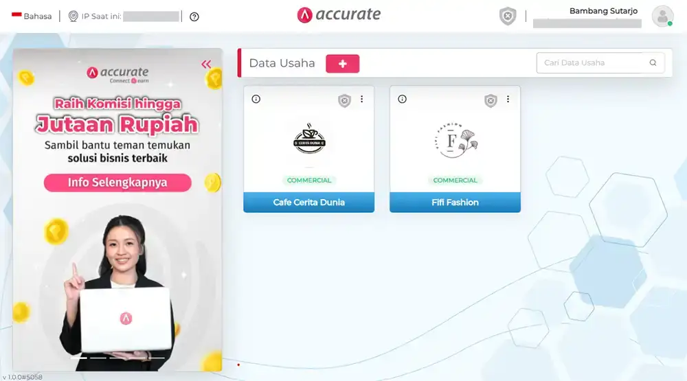 tampilan accurate online home