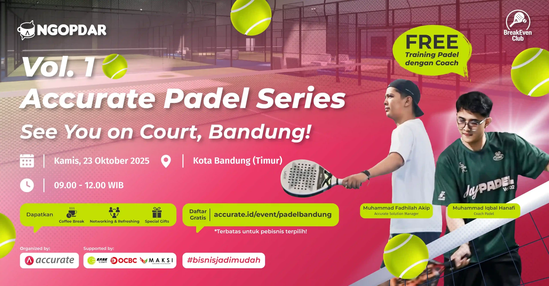 Break Even Padel & Networking Vol.1