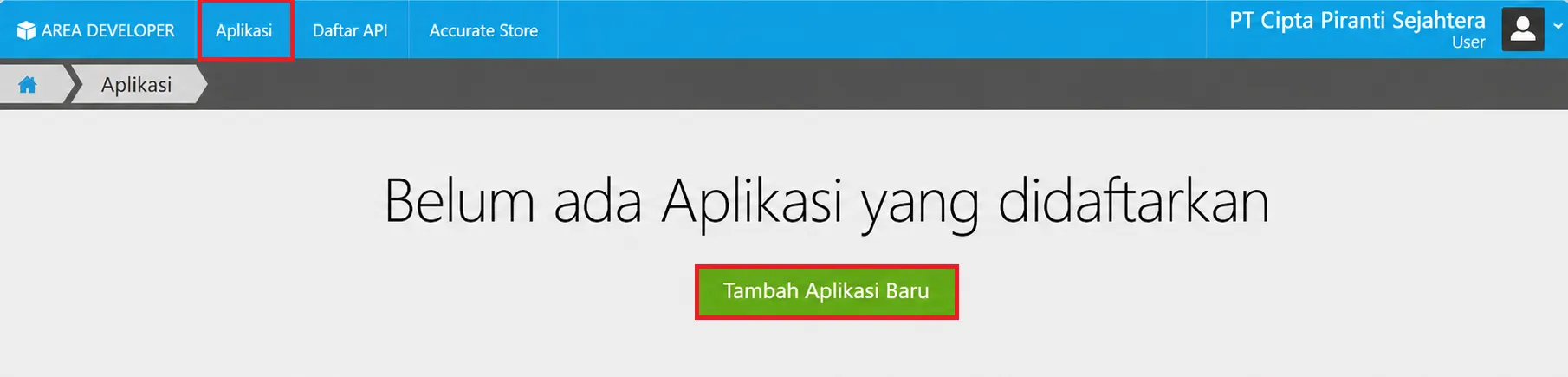 Langkah 3 Pendaftaran Aplikasi