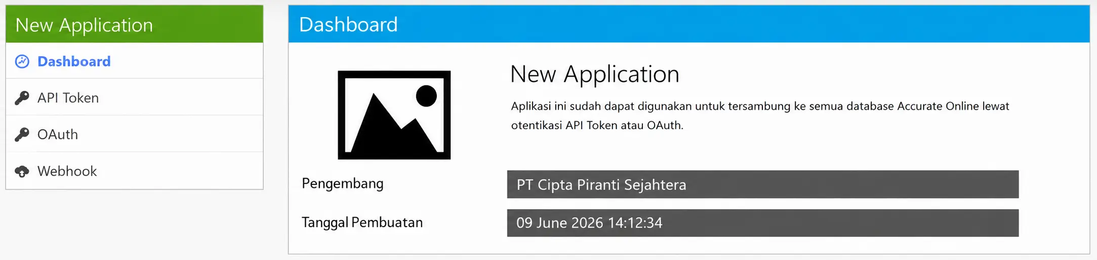 Langkah 9 - posisi 1 Pendaftaran Aplikasi