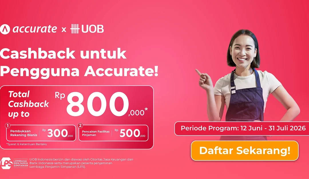 Program Cashback Accurate x UOB