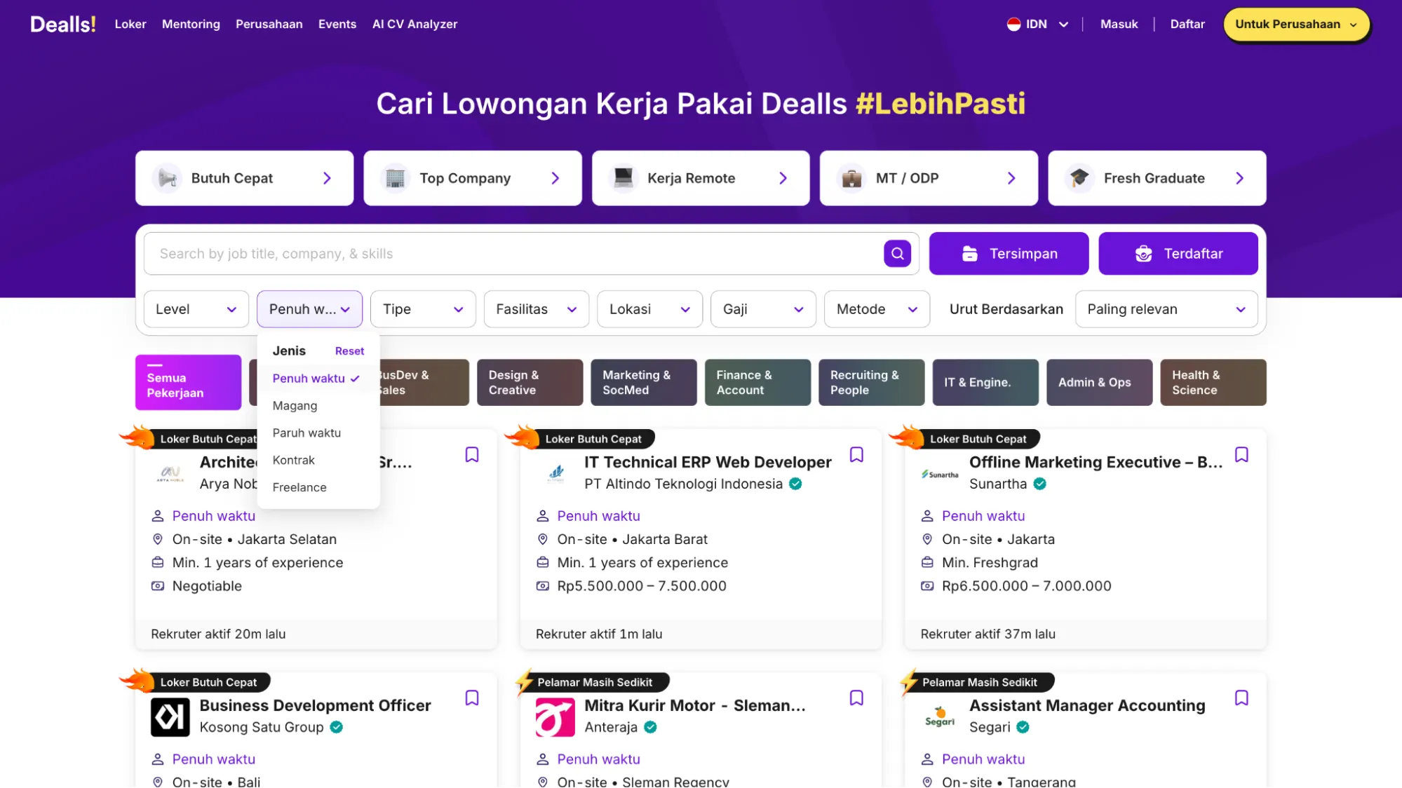 Dealls Job Portal Indonesia